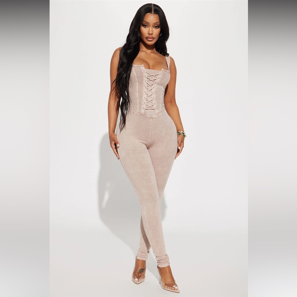 Tie me right ribbed jumpsuit